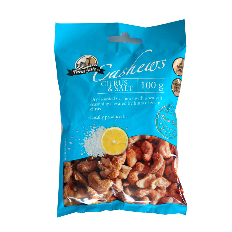 Farmgate Cashews Citrus and Sea Salt 100g
