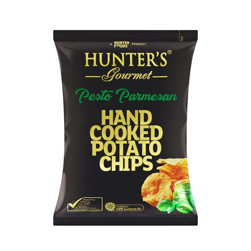 Hunters Pesto and Parmesan Crisps 100g