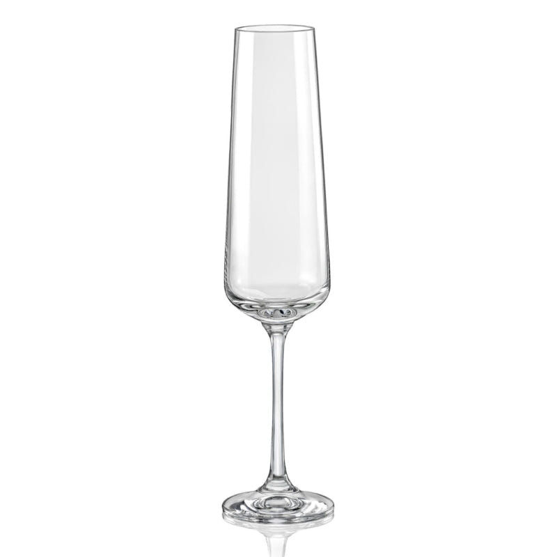 Sandra Crystal Champagne Flute 200ml - 6 Pack