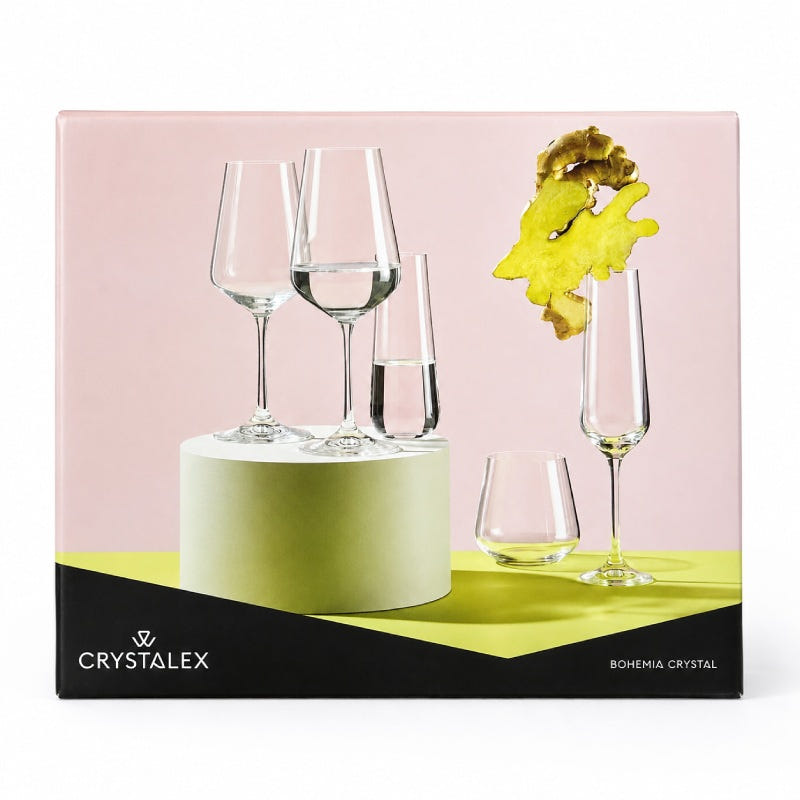 Sandra Crystal Red Wine Glass 550ml - 6 Pack