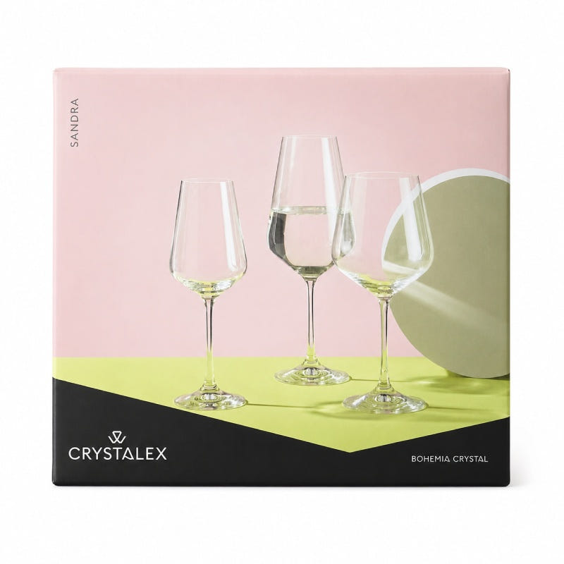Sandra Crystal White Wine Glass 350ml - 6 Pack