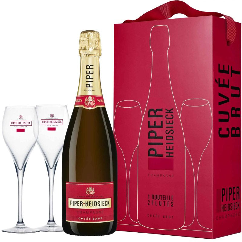 Piper-Heidsieck Cuvée Brut DBL Glass Giftpack - WINE-OF-THE-MONTH-CLUB