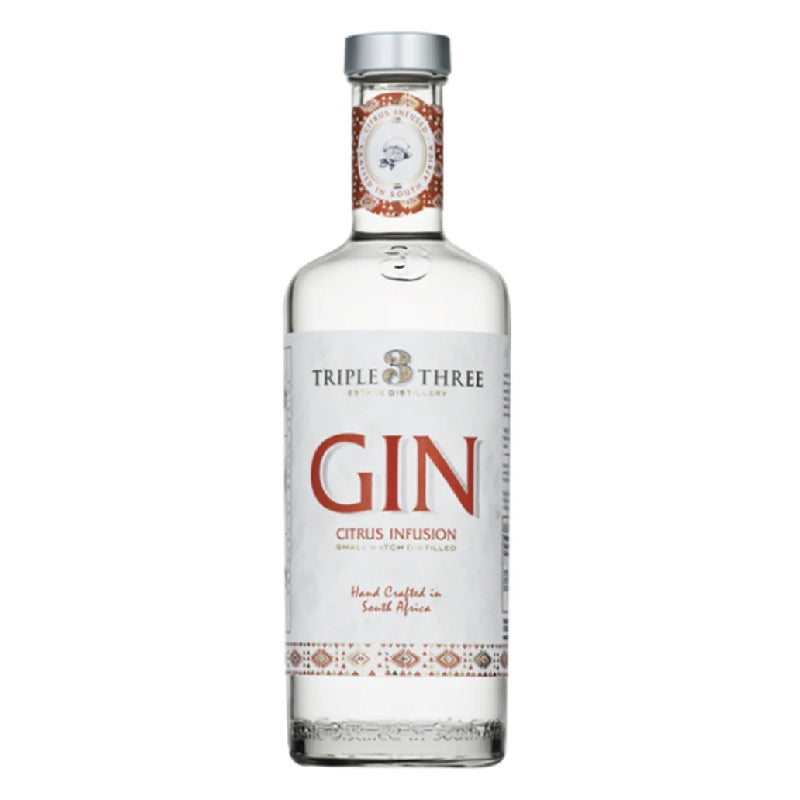Triple 3 Citrus Gin 500ml - WINE-OF-THE-MONTH-CLUB