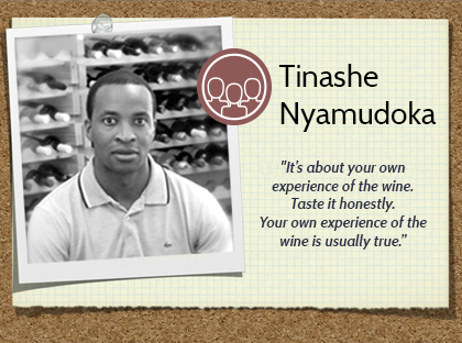 Tinashe Nyamudoka Wine of the Month Club wine judge